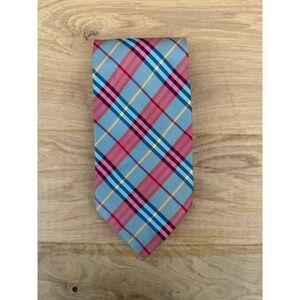 Burberry Silk Necktie Plaid Pattern Business Casual‎ Career